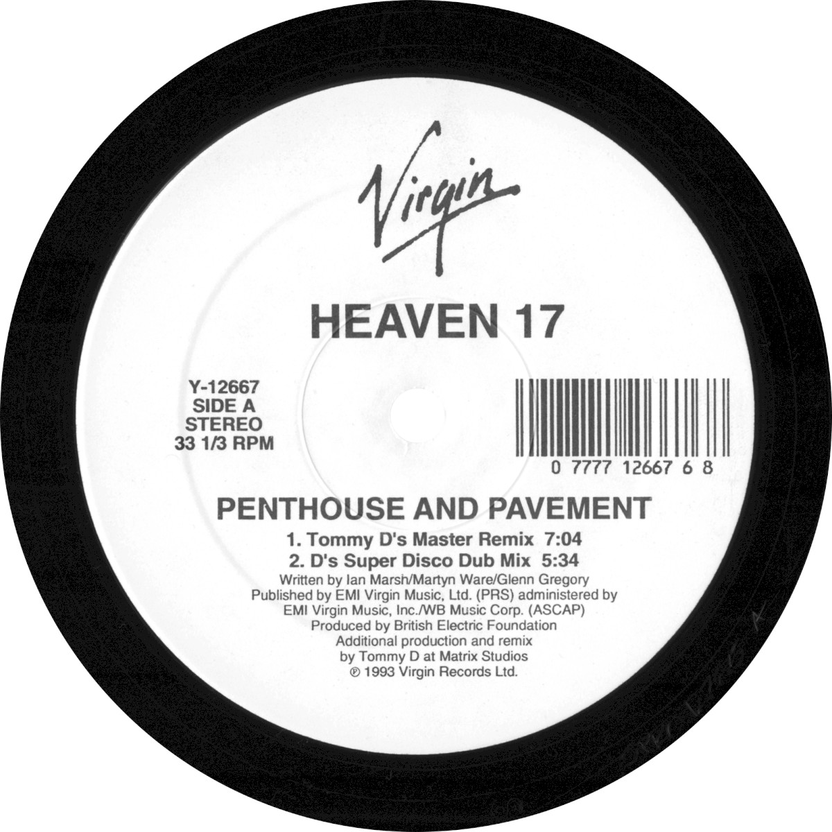 Penthouse And Pavement (The Tommy D Remix) cover