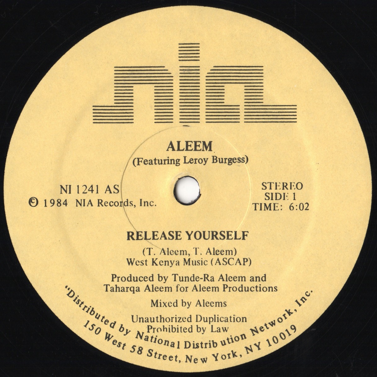 Release Yourself cover
