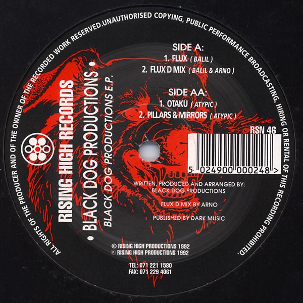 Black Dog Productions E.P. cover