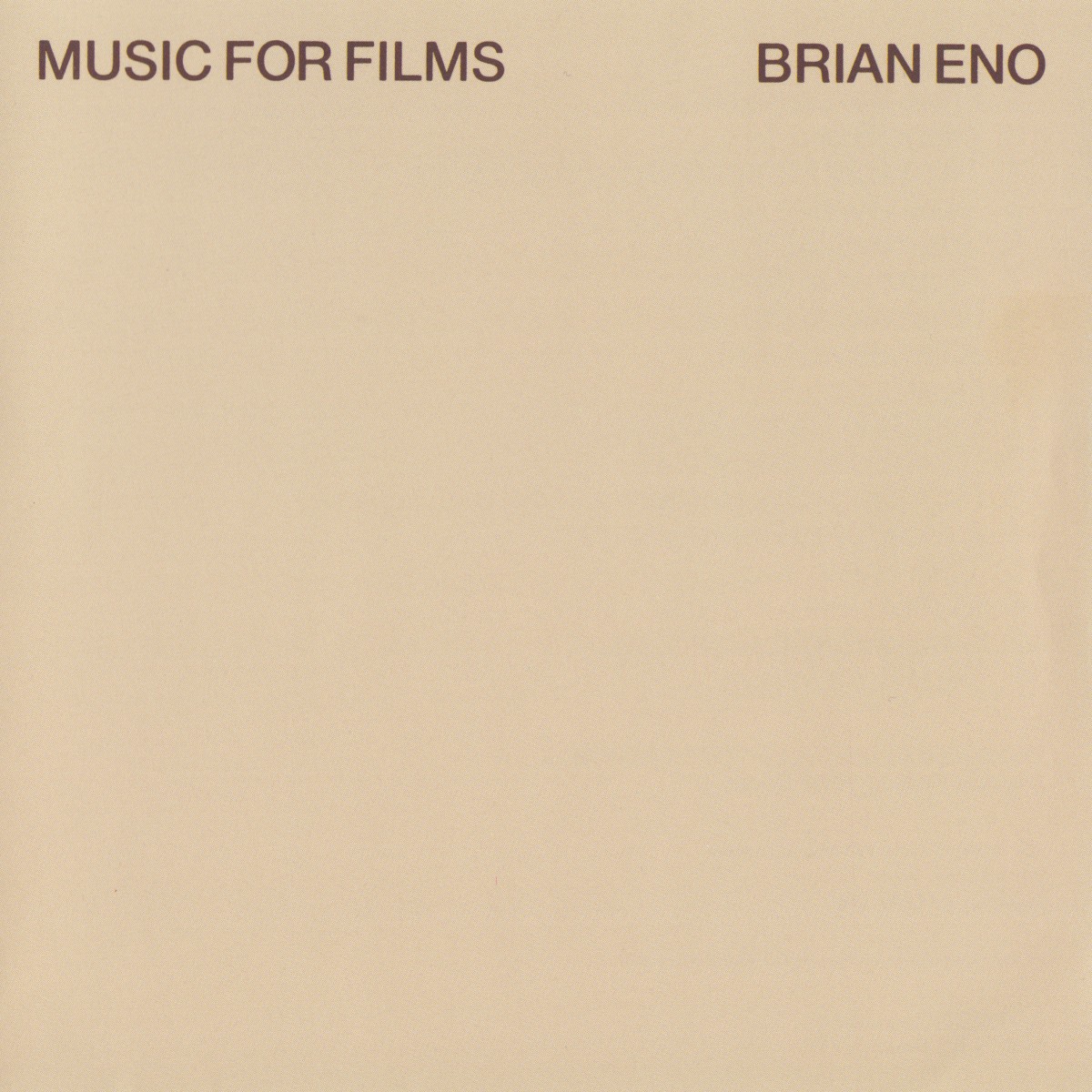 Music For Films cover