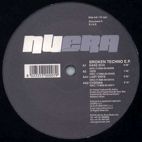 Broken Techno E.P. cover
