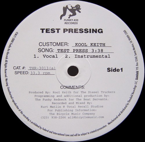 Test Press cover