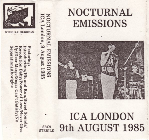 ICA London 9th August 1985 cover