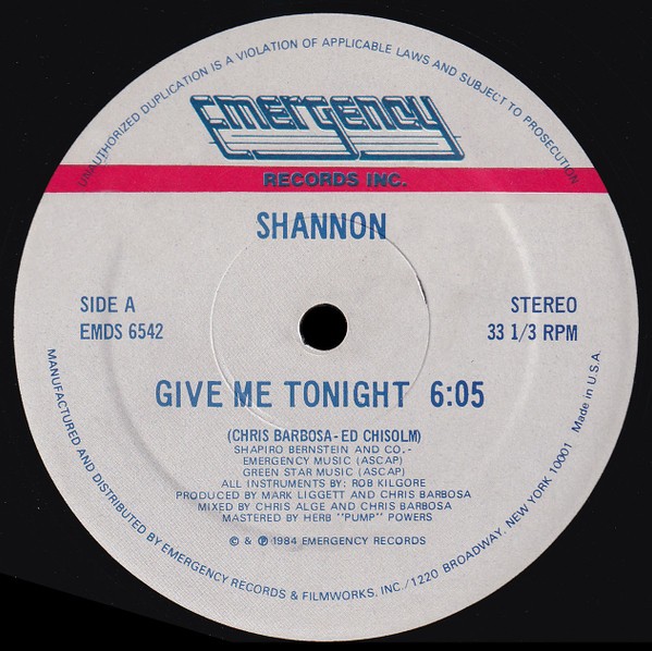 Give Me Tonight cover