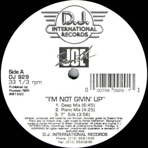 I'm Not Givin' Up / One Moment In Love cover