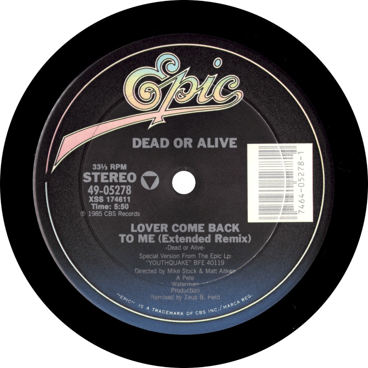Lover Come Back To Me (Extended Remix) cover