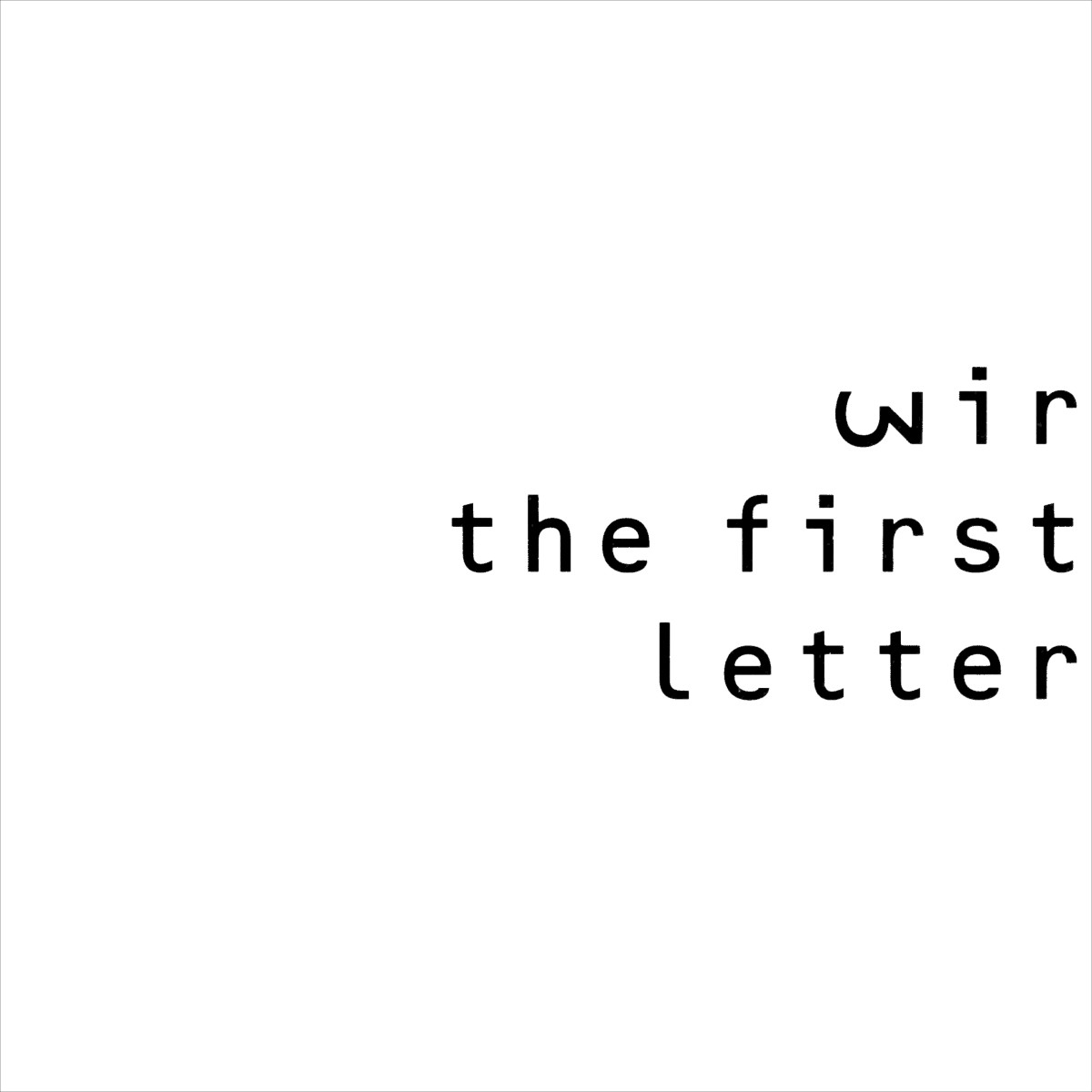 The First Letter cover