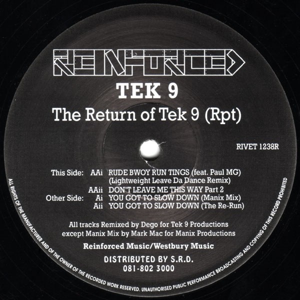 The Return Of Tek 9 (Remixes) cover